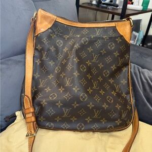 Louis Vuitton Monogram Tan and Brown Messenger Bag